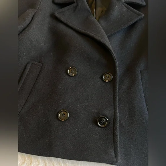 NWOT - Mango - Women's Deep Navy Peacoat with Boxy / Cropped Modern shape - Picture 6 of 12